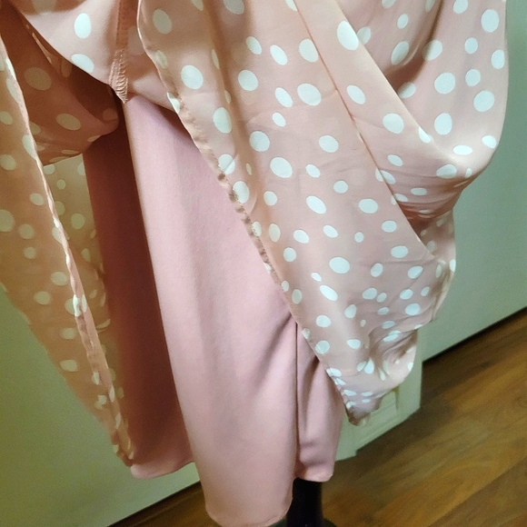New Beautiful R & K Blush Polka-dot A line Dress size 8 - Picture 10 of 14